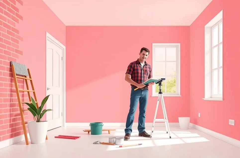 Intérieur rénové après travaux de peinture à Carpentras